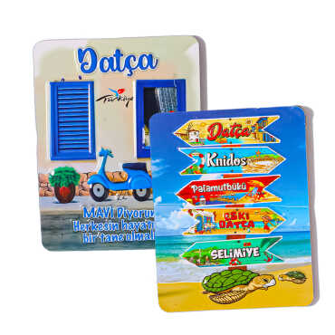 Datça Themed Embossed PVC Refrigerator Magnet 70x90 mm - 4