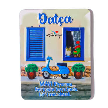 Datça Themed Embossed PVC Refrigerator Magnet 70x90 mm - 5