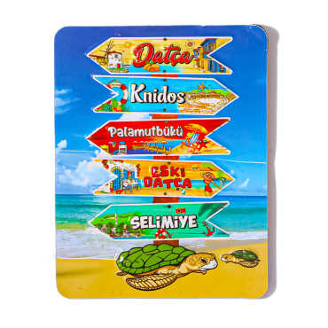 Datça Themed Embossed PVC Refrigerator Magnet 70x90 mm - 6