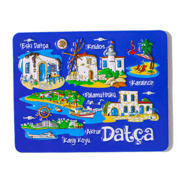 Datça Themed Embossed PVC Refrigerator Magnet 70x90 mm - 10