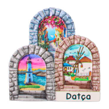 Datça Themed Myros Regional Polyester Refrigerator Magnet - 5