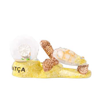 Datça Temalı Polyester İncili Caretta Suluküre 45 Mm
