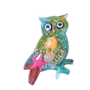 Datça Themed Transparent Polyester Refrigerator Magnet - 10