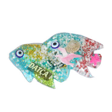 Datça Themed Transparent Polyester Refrigerator Magnet - 4