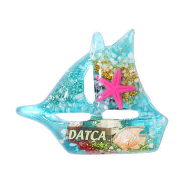 Datça Themed Transparent Polyester Refrigerator Magnet - 8