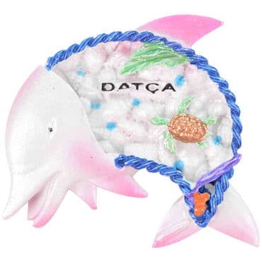 Wholesale Datça Themed Stone and Mother of Pearl Polyester Refrigerator Magnet