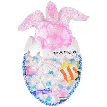 Wholesale Datça Themed Stone and Mother of Pearl Polyester Refrigerator Magnet - 5