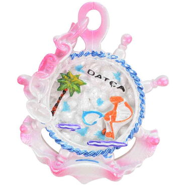 Wholesale Datça Themed Stone and Mother of Pearl Polyester Refrigerator Magnet - 21