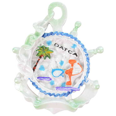 Wholesale Datça Themed Stone and Mother of Pearl Polyester Refrigerator Magnet - 23