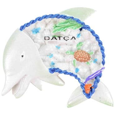 Wholesale Datça Themed Stone and Mother of Pearl Polyester Refrigerator Magnet - 26
