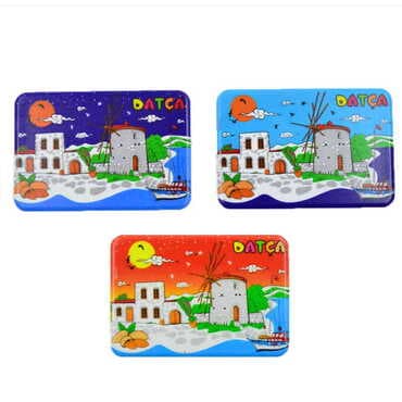 Datca Themed Customised UV Printed Plastic Base Rectangle Fridge Magnet 80x50 mm - 19