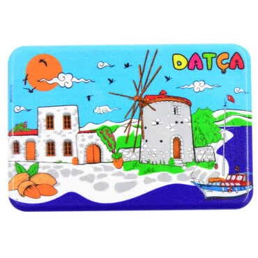 Datca Themed Customised UV Printed Plastic Base Rectangle Fridge Magnet 80x50 mm - 20
