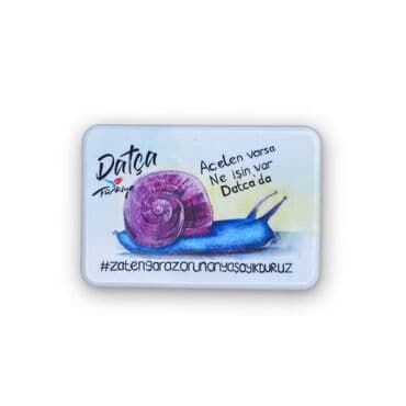 Datca Themed Customised UV Printed Plastic Base Rectangle Fridge Magnet 80x50 mm - 5