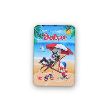 Datca Themed Customised UV Printed Plastic Base Rectangle Fridge Magnet 80x50 mm - 8