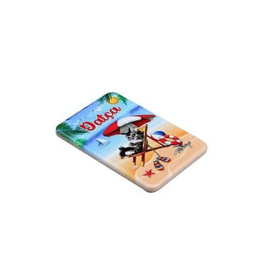 Datca Themed Customised UV Printed Plastic Base Rectangle Fridge Magnet 80x50 mm - 15