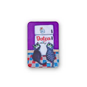 Datca Themed Customised UV Printed Plastic Base Rectangle Fridge Magnet 80x50 mm - 3