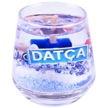 Myros - Datca Themed Glass Transparent Gel Candle