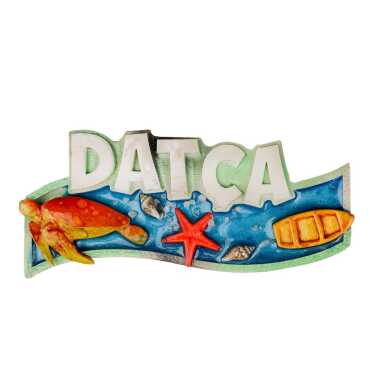 Datça Themed Transparent Polyester Refrigerator Plate Magnet - Myros
