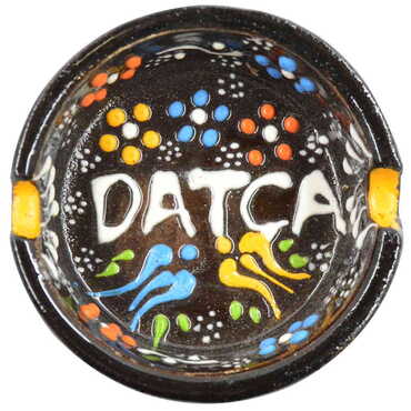 Myros - Datca Themed Turkish Ceramic B Serie Ashtray Small Size