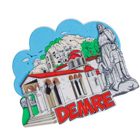Demre Temalı Myros Yöresel Polyester Magnet - 9