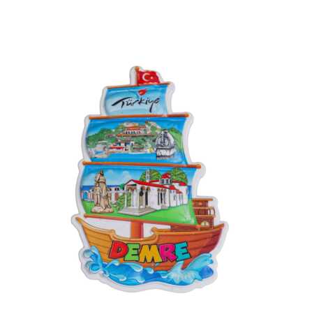 Demre Temalı Myros Yöresel Polyester Magnet - 5