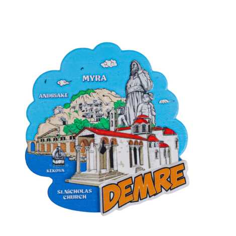 Demre Temalı Myros Yöresel Polyester Magnet - 6