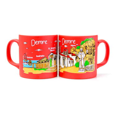 Demre Themed Customised Serigraphy Printed Ceramic Mug 82x90 mm - 4