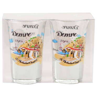 Myros - Demre Themed Shot Glass Set of 2 Pcs