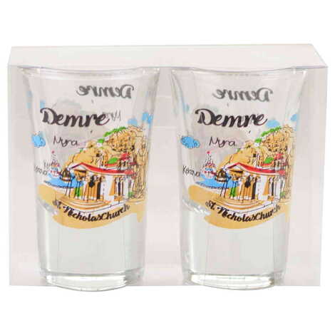 Demre Themed Shot Glass Set of 2 Pcs