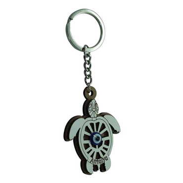 Sea Creatures Themed Wooden Custom Printed Wooden Keyring - 3