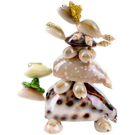 Toptan Tiger Cowrie 4 Turtle W/ Neon Color Hat - 1