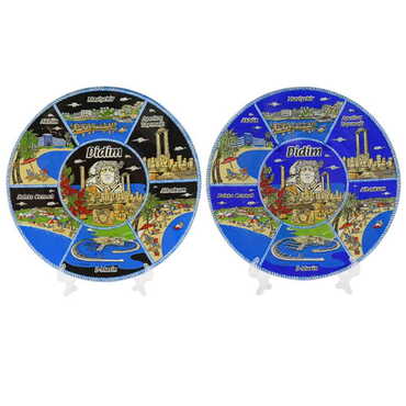 Didim Region Themed Bespoke Printed Glass Plate 18 Cm - 2