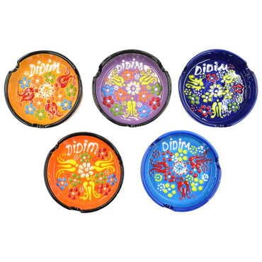 Didim Themed Turkish Ceramic Relief Ashtray Small Size - 3