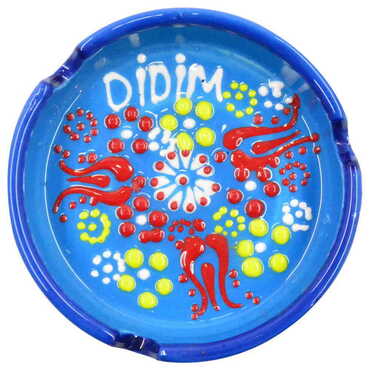 Didim Themed Turkish Ceramic Relief Ashtray Small Size - 4