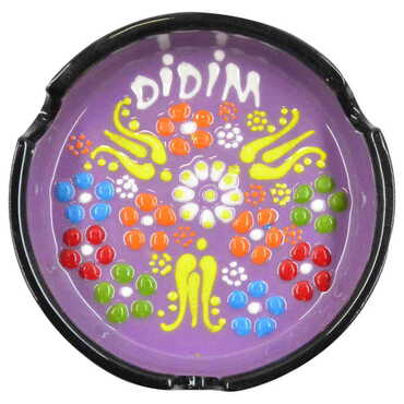 Didim Themed Turkish Ceramic Relief Ashtray Small Size - 6