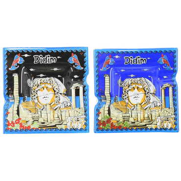 Didim Themed Decorated Glass Ashtray 100X100 Mm - 3