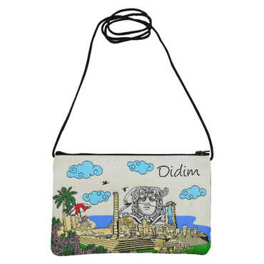 Myros - Didim Temalı Dokuma Yöresel Büyük Çanta 210x590x140 mm