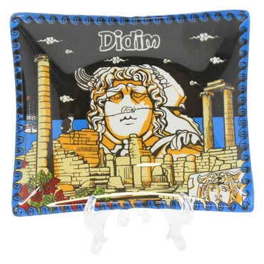 Toptan Didim Temalı Myros Dekoratif Cam Çerezlik 12X14 cm