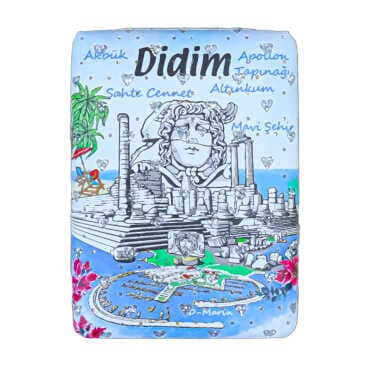 Didim Themed Myros Rectangular PU Mirror - 4