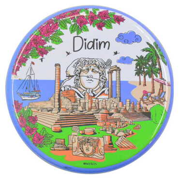 Didim Themed Round Tin Gift Box 73x35 mm - Standart - 3