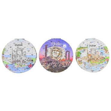Didim Themed Custom Printed Round Pocket Mirror - 4