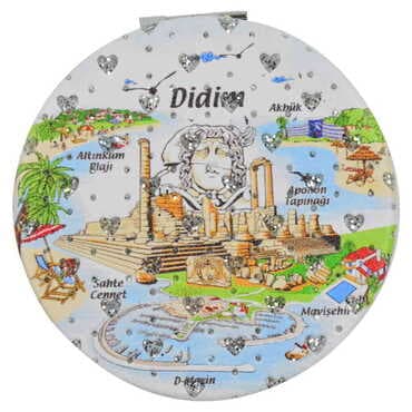 Didim Themed Custom Printed Round Pocket Mirror - 6
