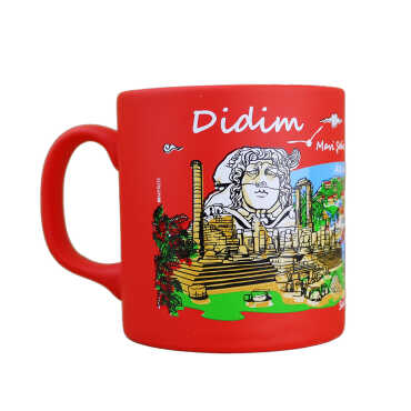 Toptan Didim Temalı Seramik Renkli Baskılı Kupa 82x90 mm - Myros