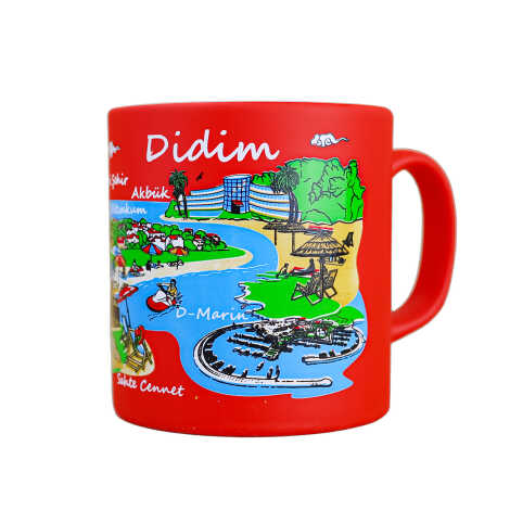 Toptan Didim Temalı Seramik Renkli Baskılı Kupa 82x90 mm - 2