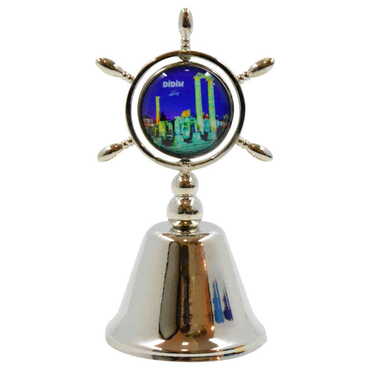 Didim Themed Collectible Souvenir Double Face Metal Spinner Rudder Bell 44x92 mm - Thumbnail