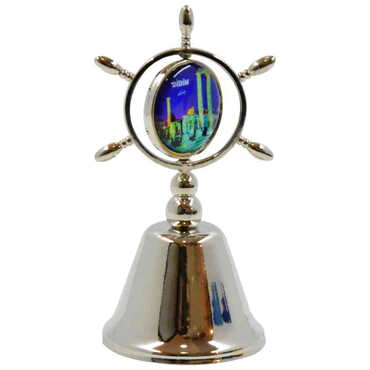 Didim Themed Collectible Souvenir Double Face Metal Spinner Rudder Bell 44x92 mm - Thumbnail