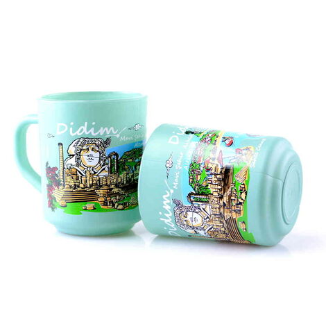 Didim Themed Colored Glass Mug