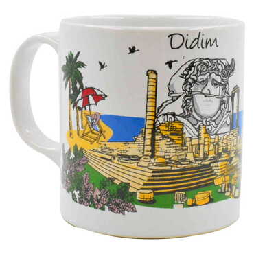 Myros - Didim Themed Custom Printed Ceramic Coffee Mug 82x90 mm