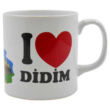 Didim Themed Custom Printed Ceramic Coffee Mug 82x90 mm - Thumbnail