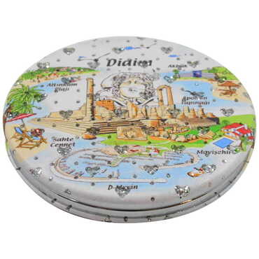 Didim Themed Custom Printed Round Pocket Mirror - Thumbnail